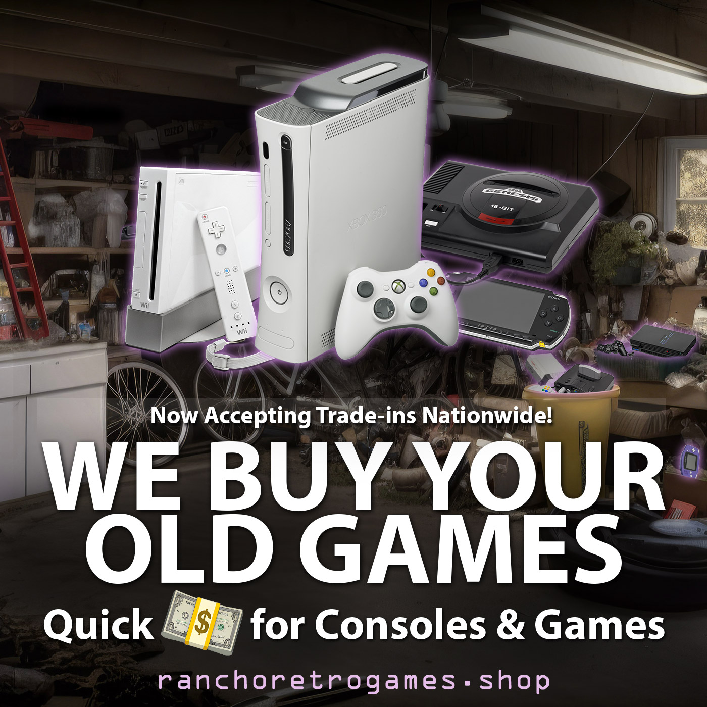 rrg-we-buy-your-video-games We Buy Your Old Video Games - Rancho Retro Games