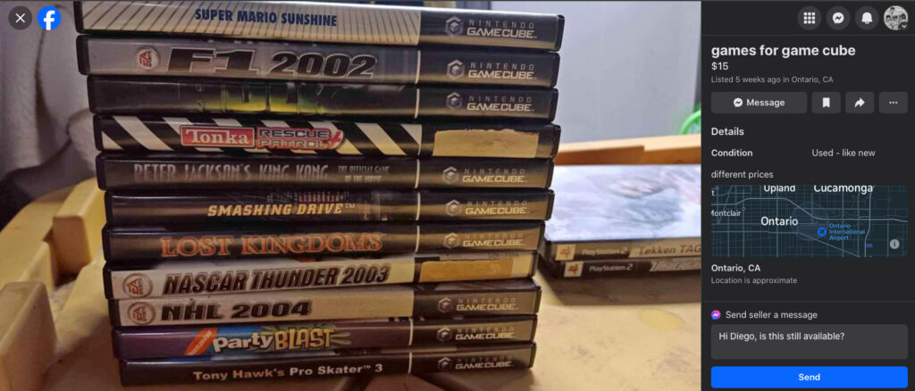 Sell Your Old Video Games on Facebook Marketplace